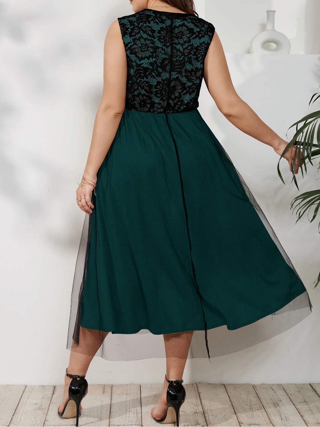 Rochie midi SHEIN, verde