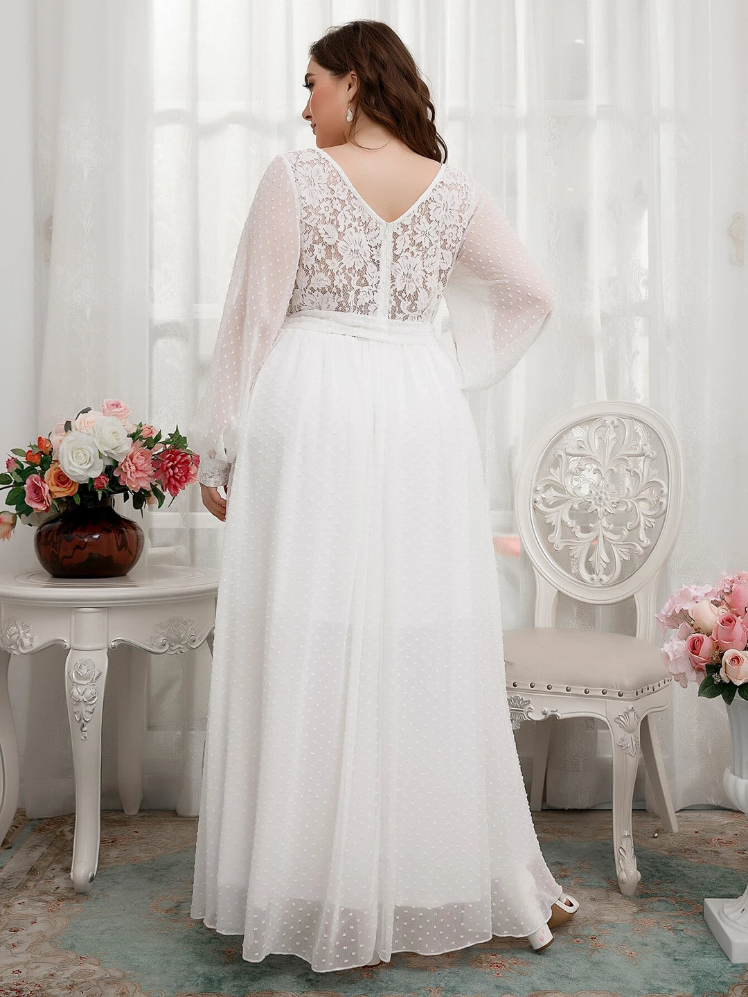 Rochie maxi SHEIN, alb