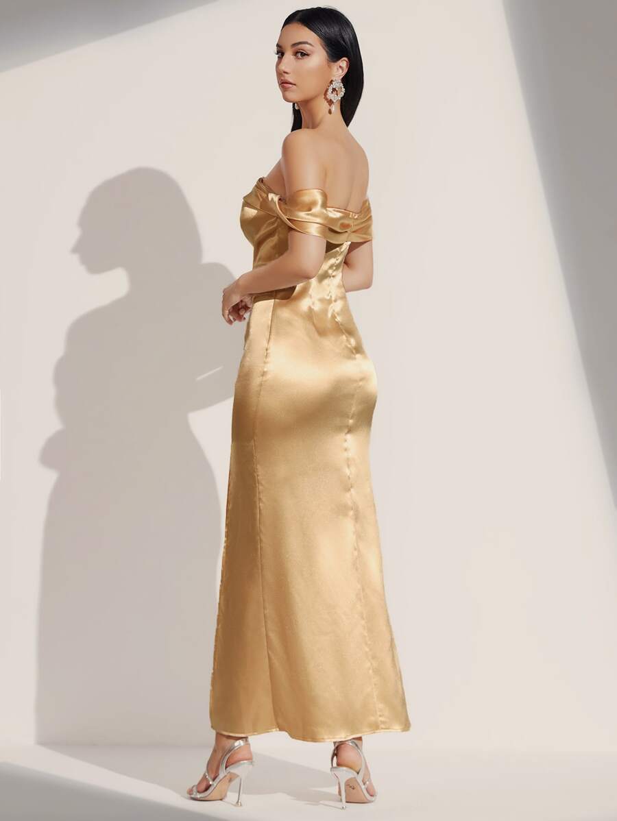 Rochie maxi SHEIN, auriu