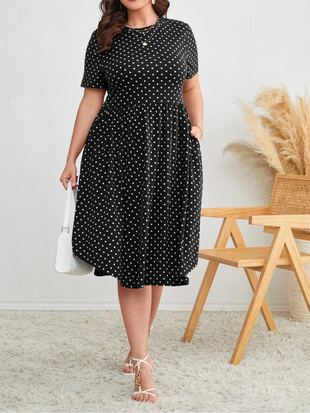 Rochie midi SHEIN, negru