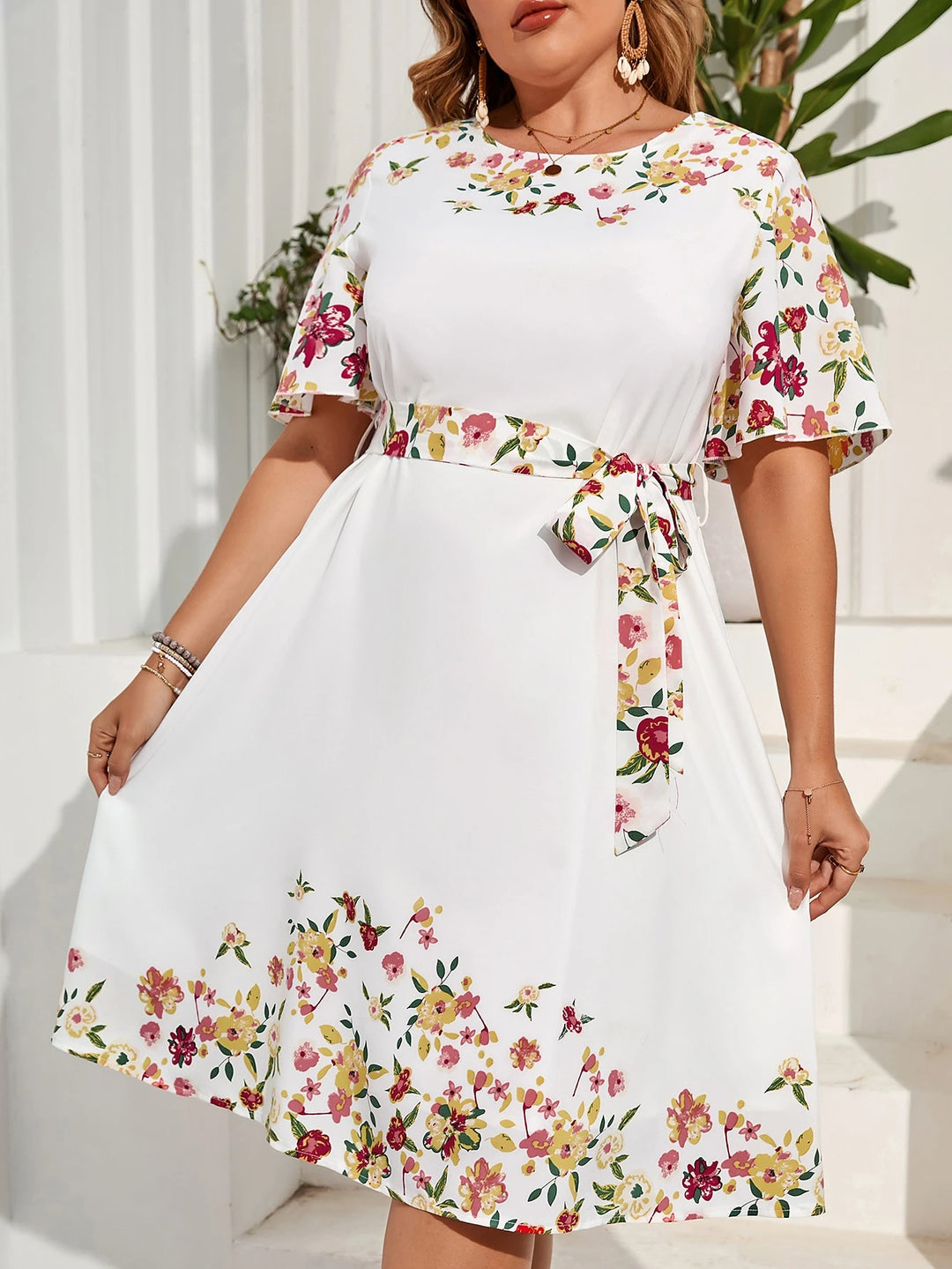 Rochie mini SHEIN, alb