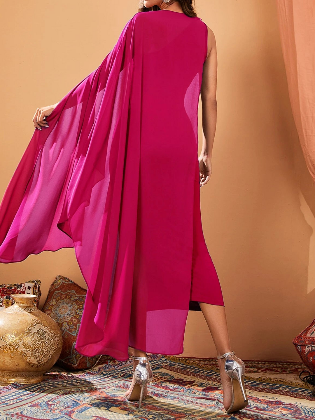 Rochie midi SHEIN, roz