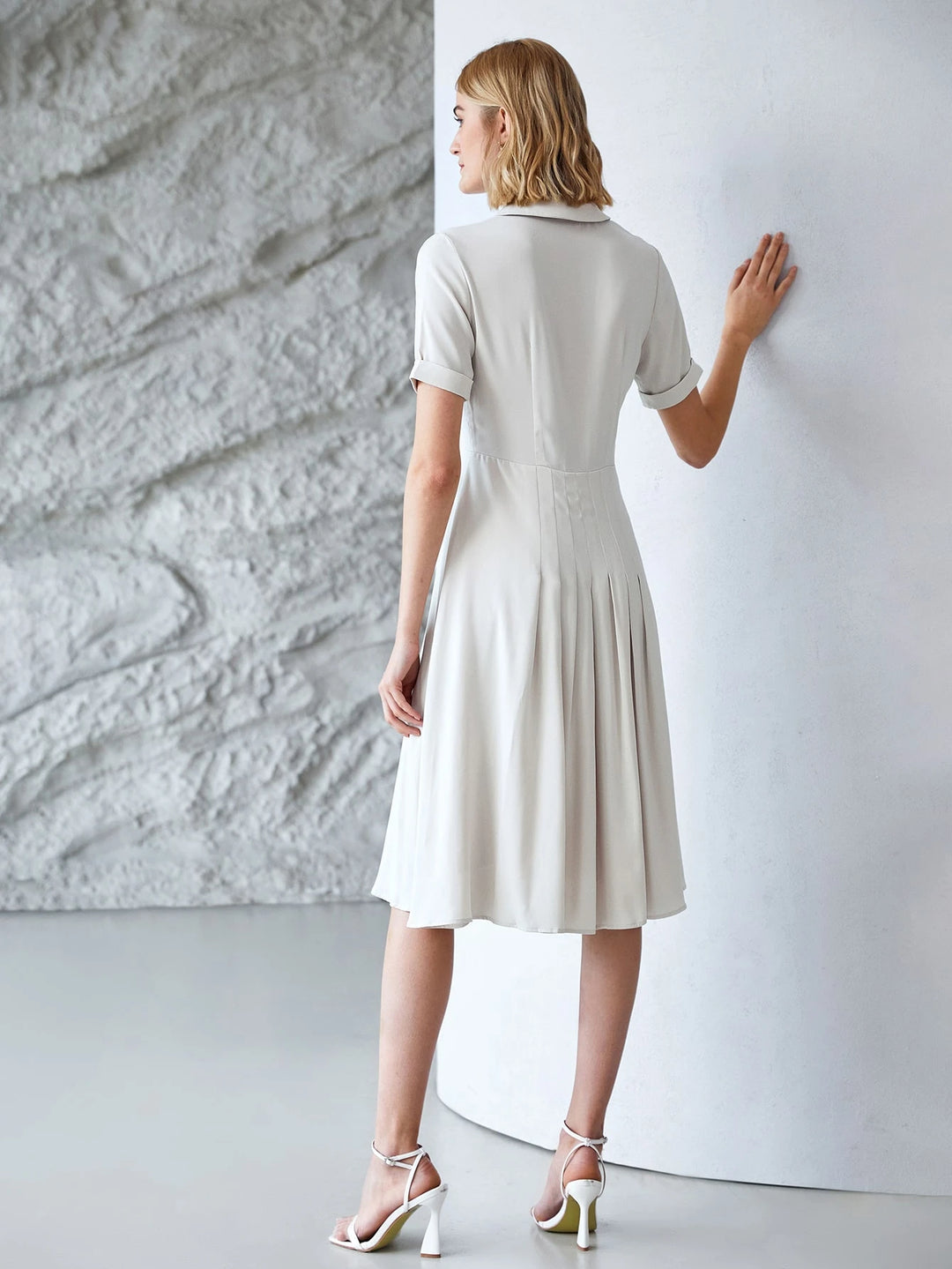 Rochie midi SHEIN, bej