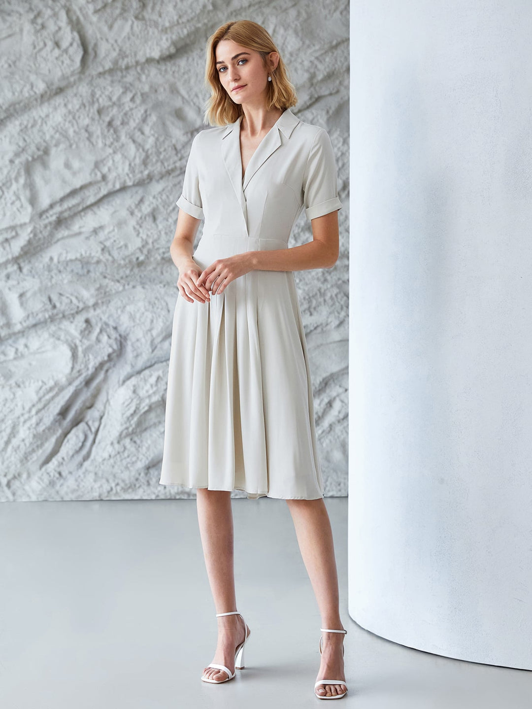 Rochie midi SHEIN, bej