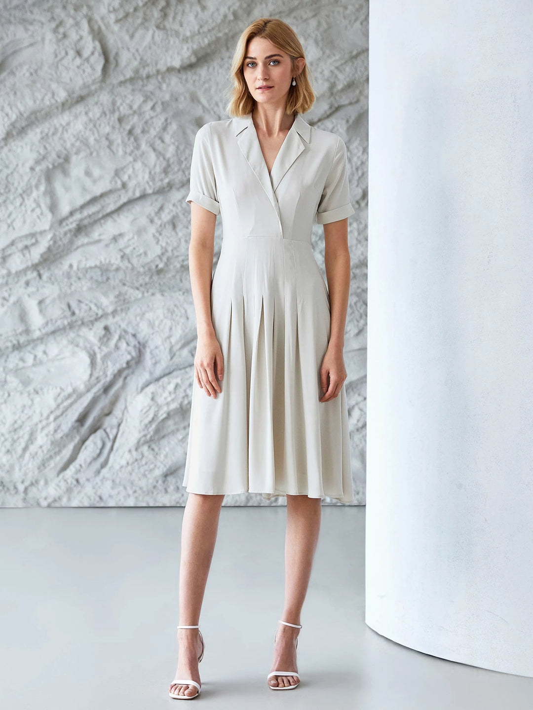 Rochie midi SHEIN, bej