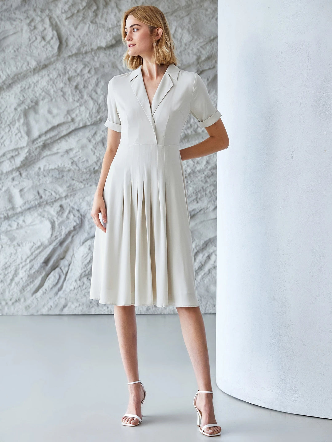 Rochie midi SHEIN, bej