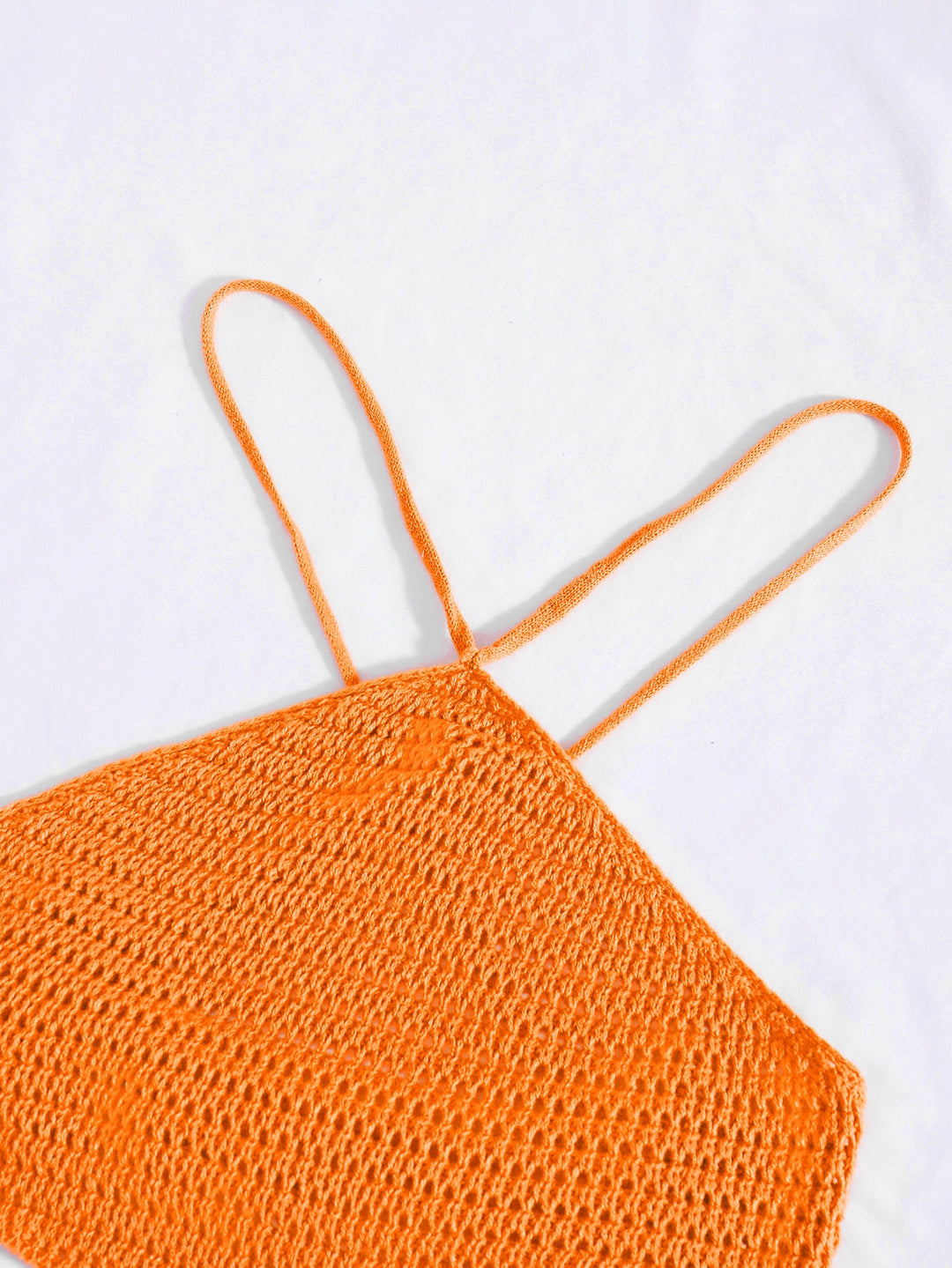 Top tricotat SHEIN, portocaliu