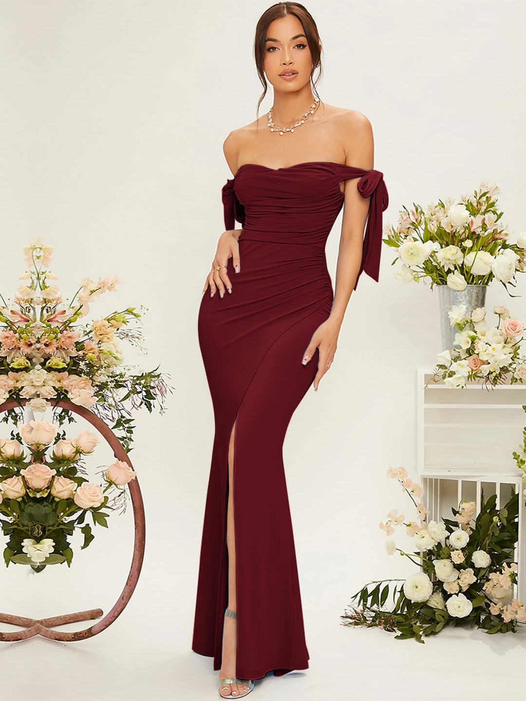 Rochie maxi SHEIN, vișiniu