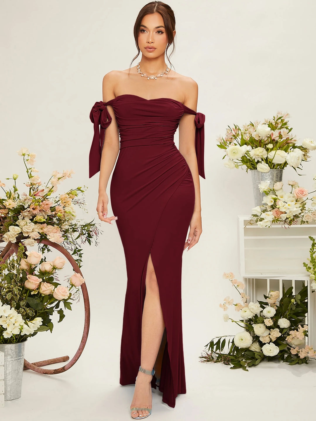 Rochie maxi SHEIN, vișiniu