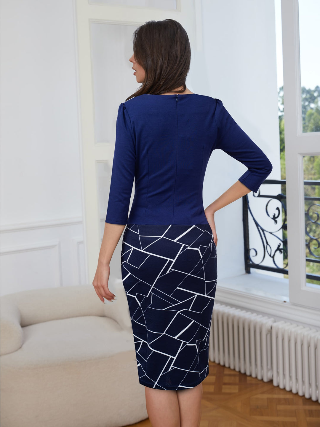 Rochie midi SHEIN, albastru