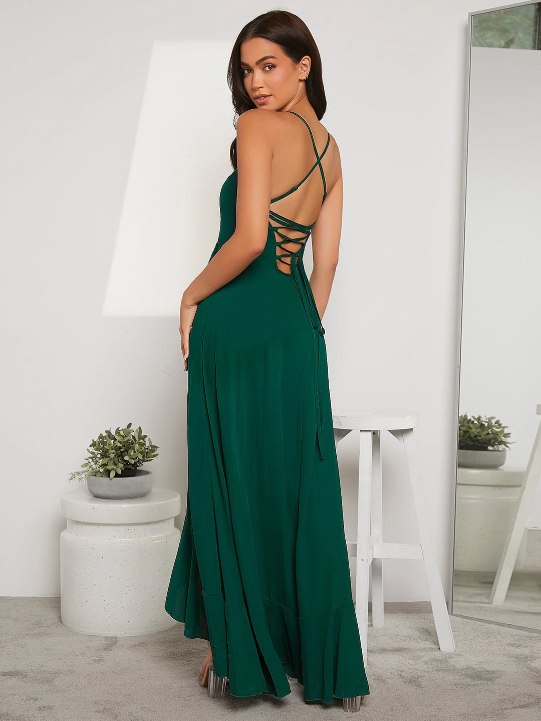Rochie maxi SHEIN, verde