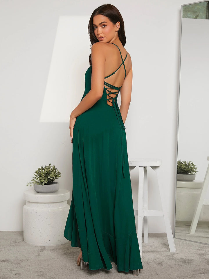 Rochie maxi SHEIN, verde
