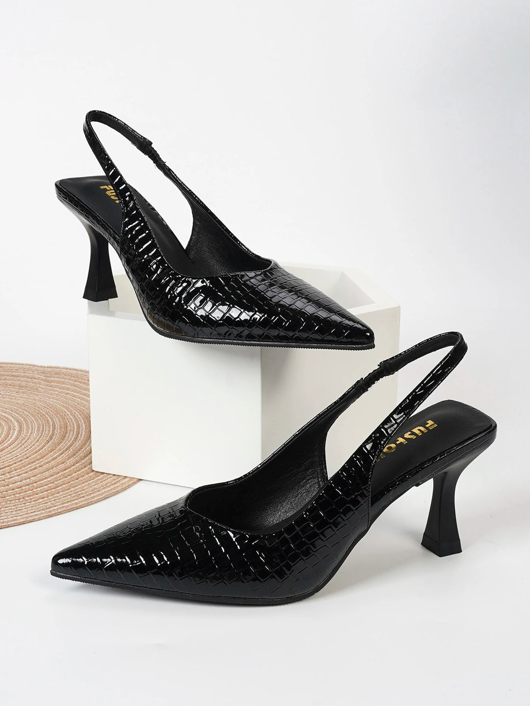 Pantofi cu toc SHEIN, negru