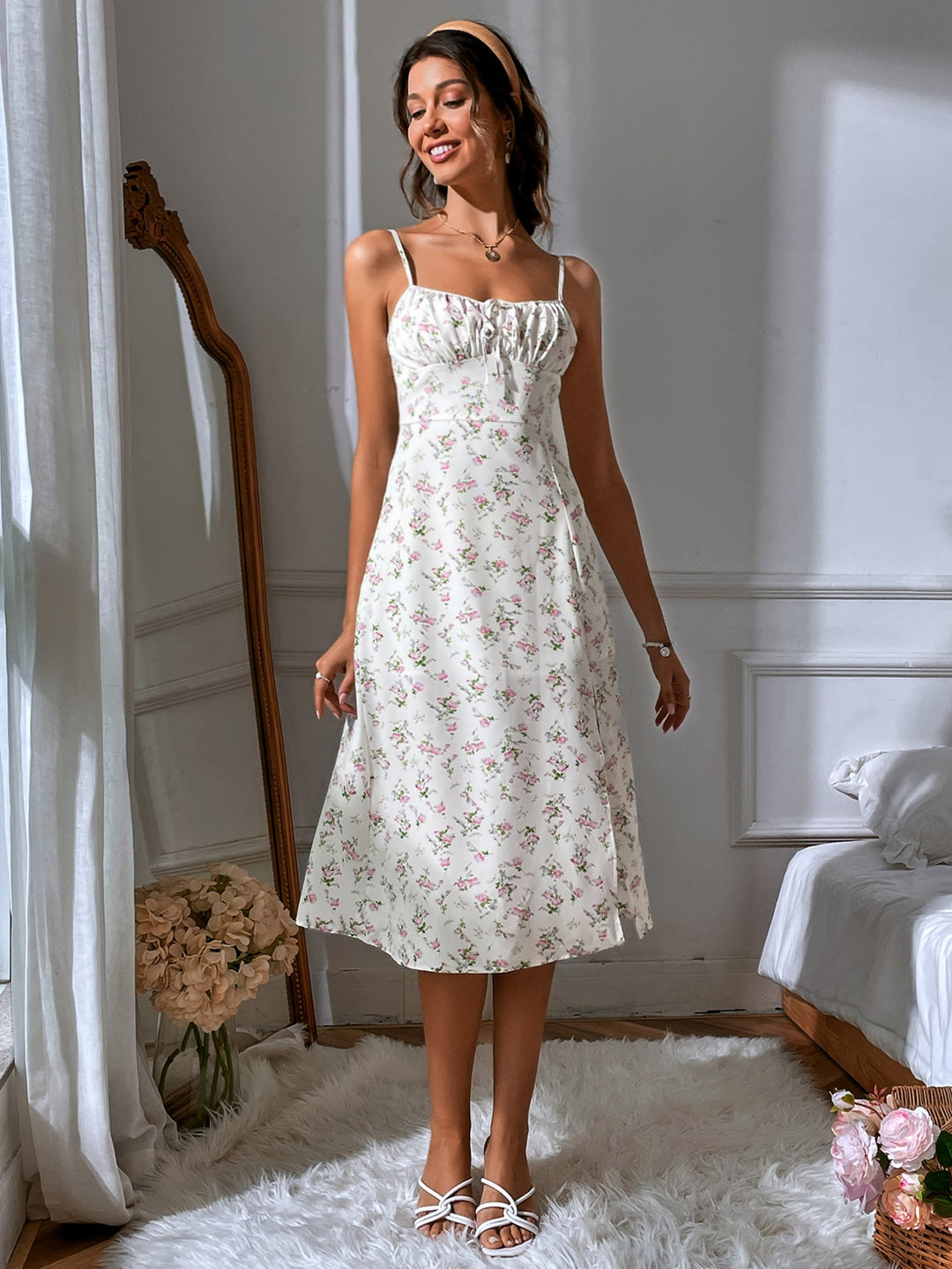 Rochie maxi SHEIN, bej