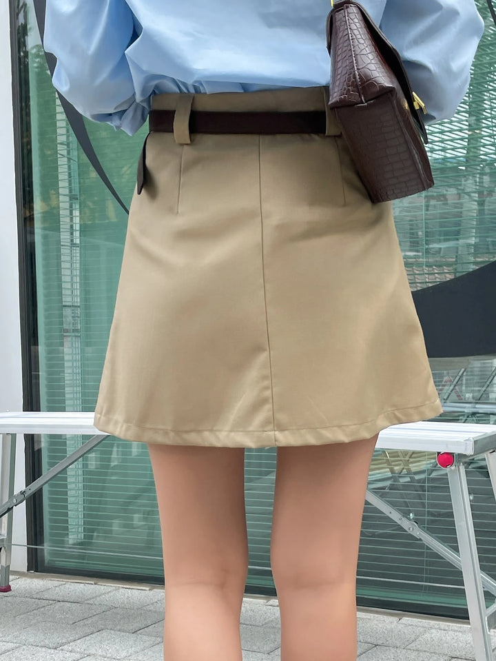 SHEIN miniszoknya, barna