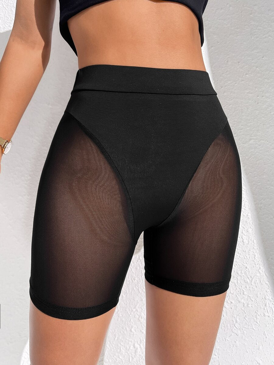 Pantaloni scurí SHEIN, negru