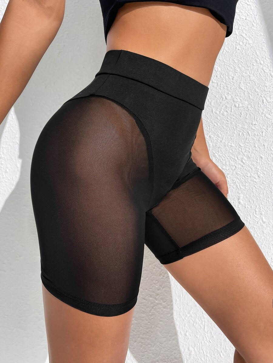 Pantaloni scurí SHEIN, negru