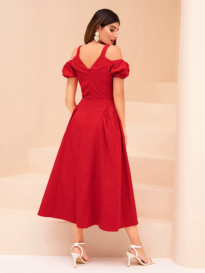 Rochie midi SHEIN, roșu