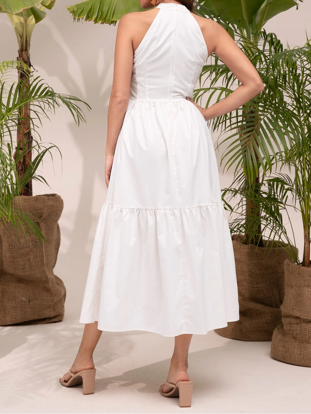 Rochie maxi SHEIN, bej