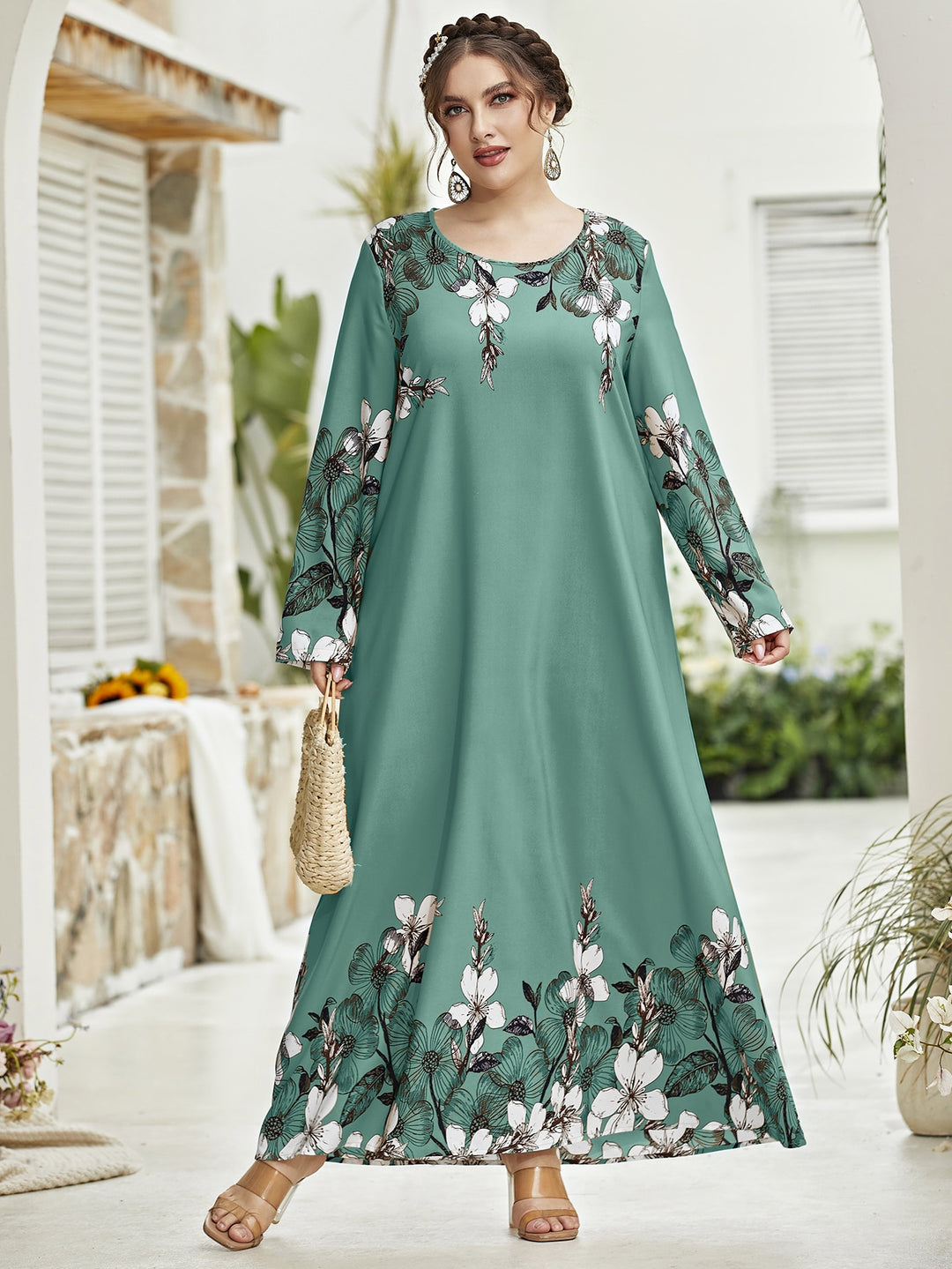 Rochie maxi SHEIN, verde