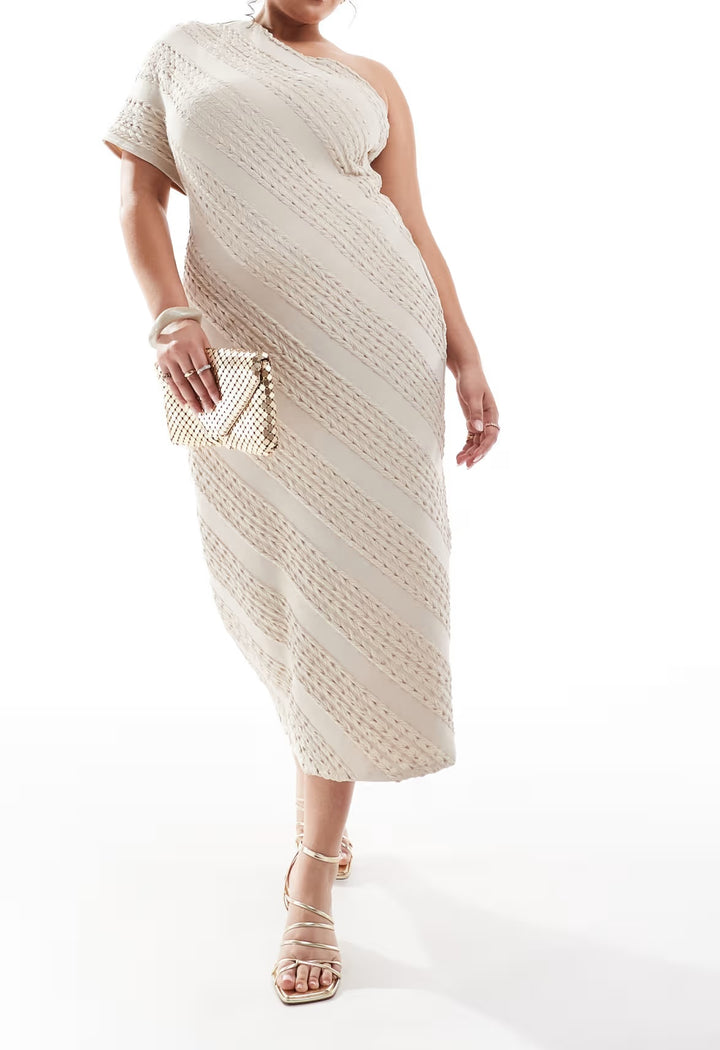 Rochie midi ASOS, bej