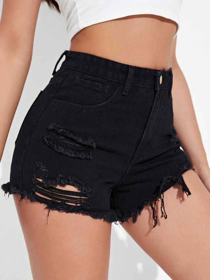 Pantaloni scurți SHEIN, negru