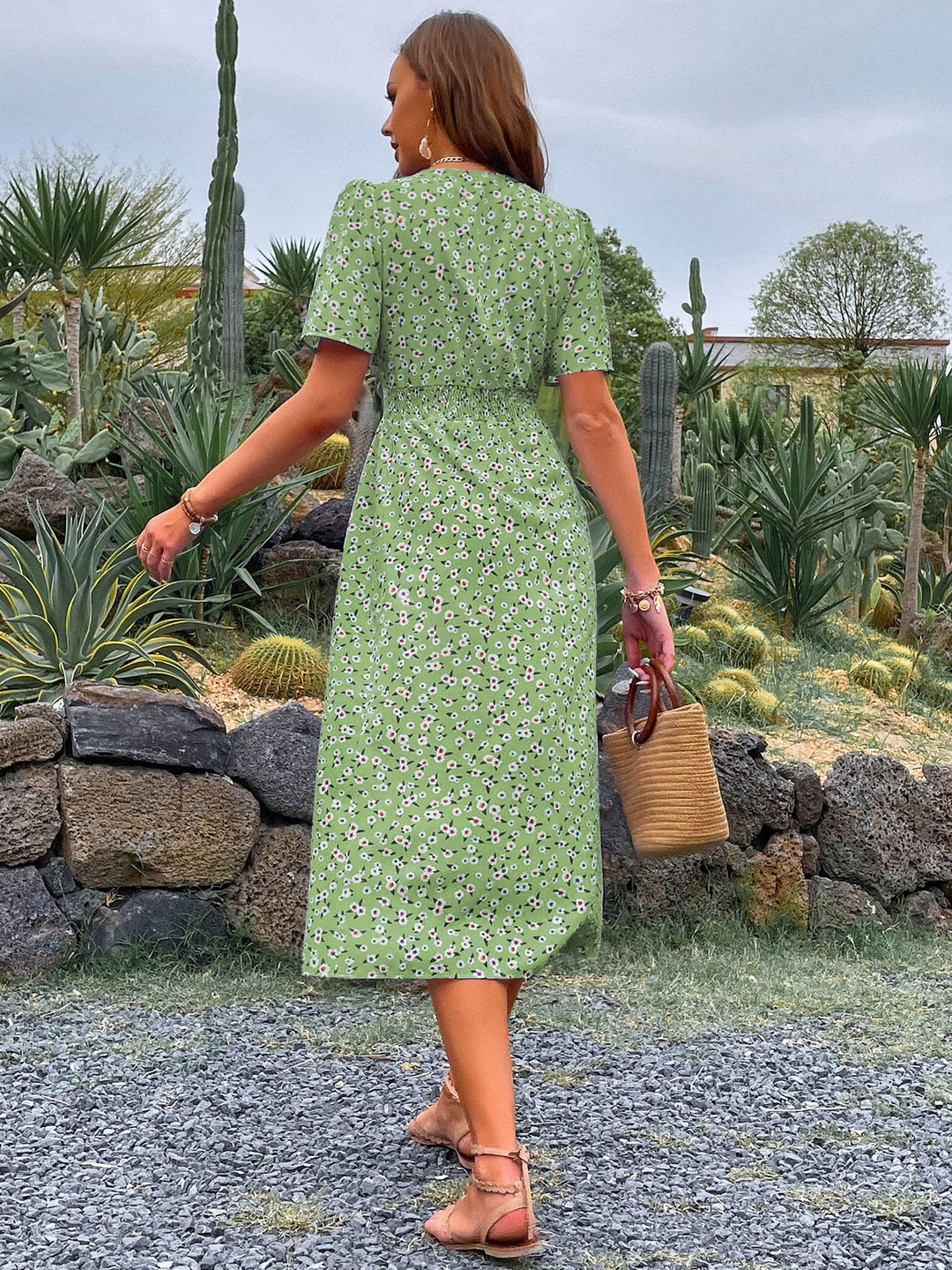 Rochie midi SHEIN, verde