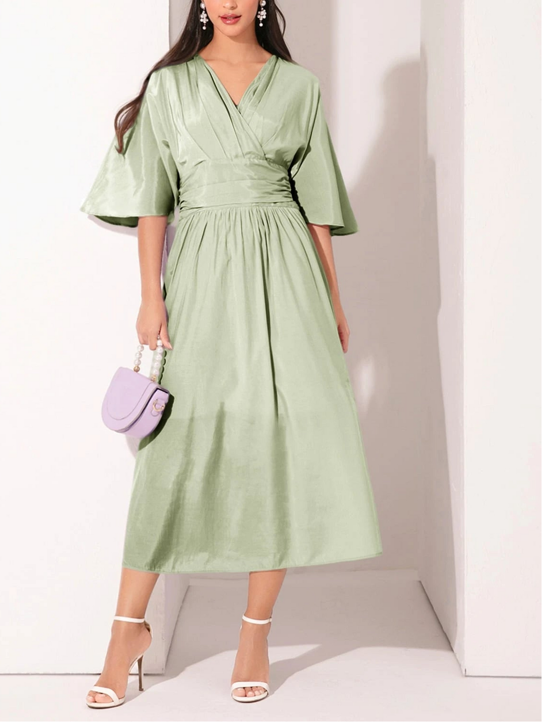 Rochie maxi SHEIN, verde