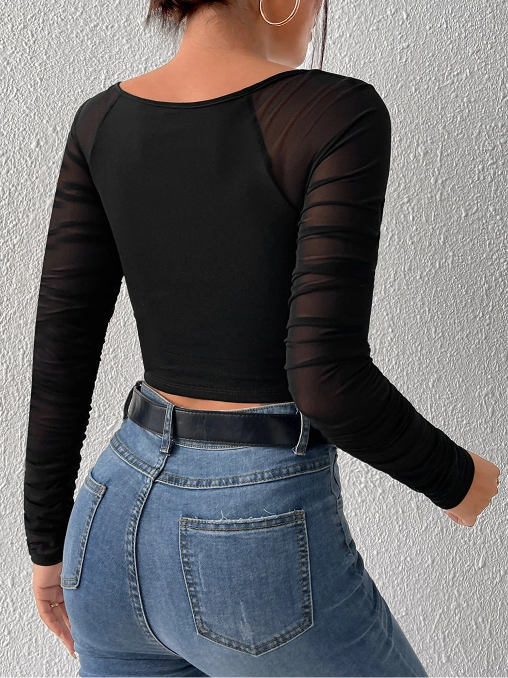Top SHEIN, negru