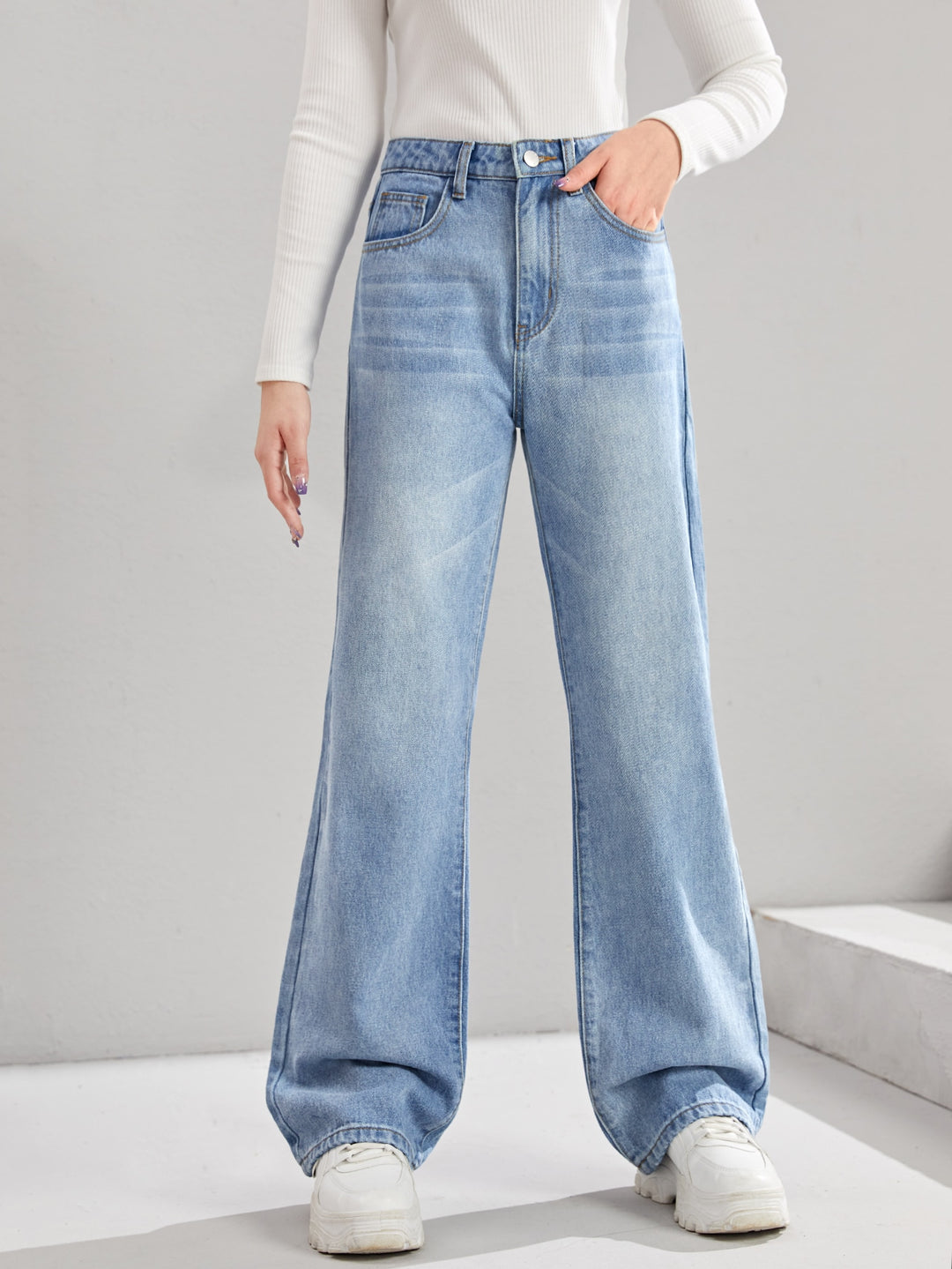 Jeans SHEIN, albastru