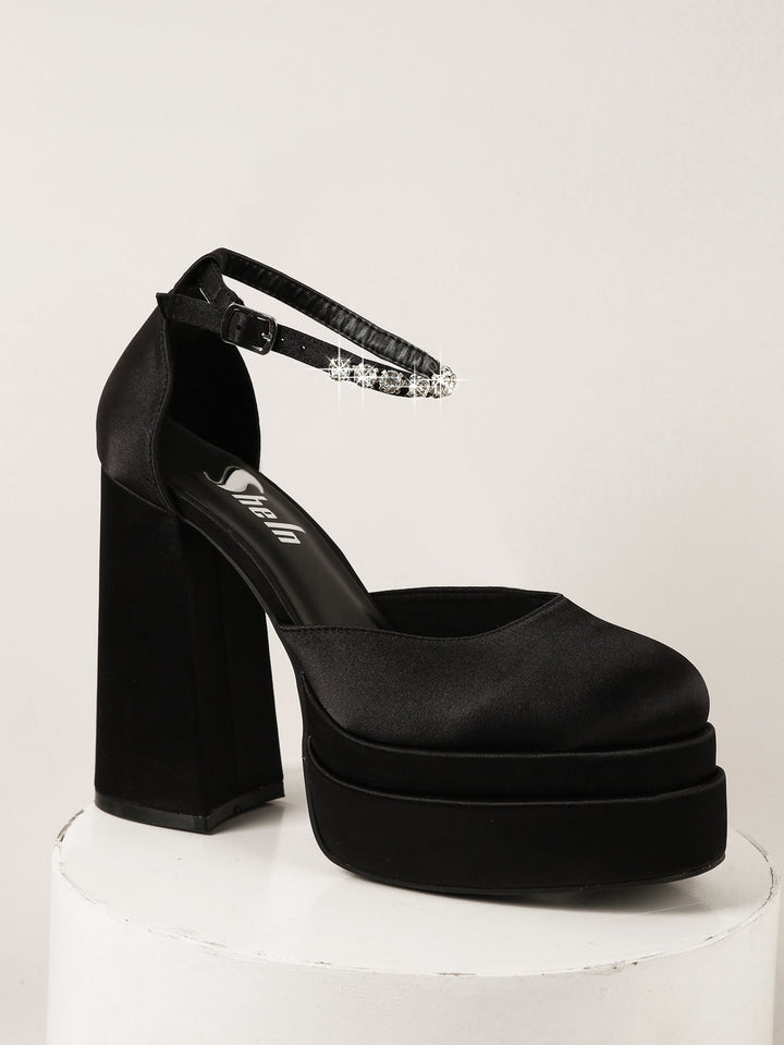 Pantofi cu toc SHEIN, negru