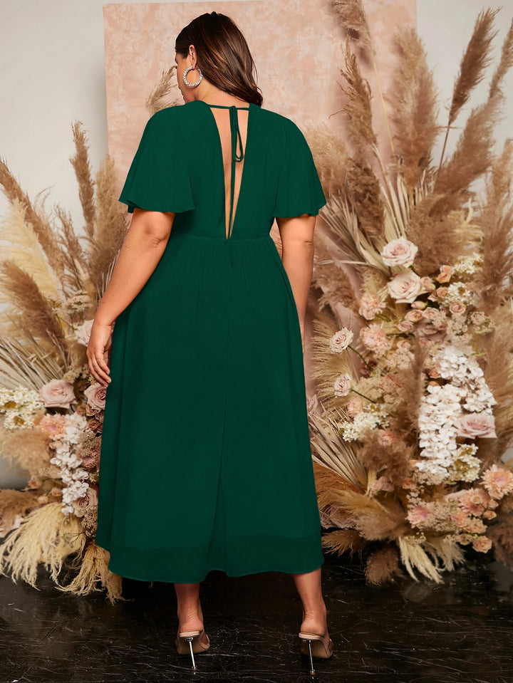 Rochie midi Shein Curve+, verde