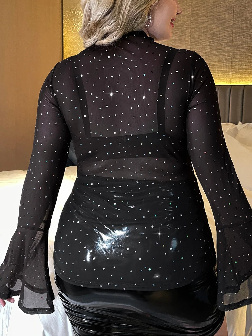 SHEIN blúz, fekete