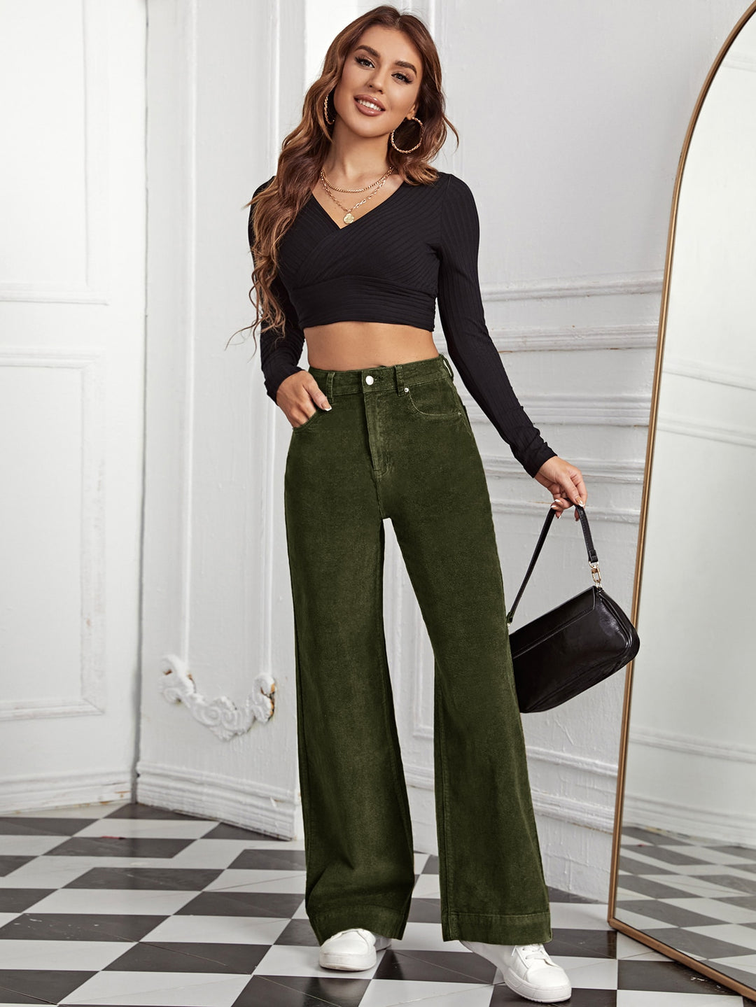 Pantaloni SHEIN, kaki