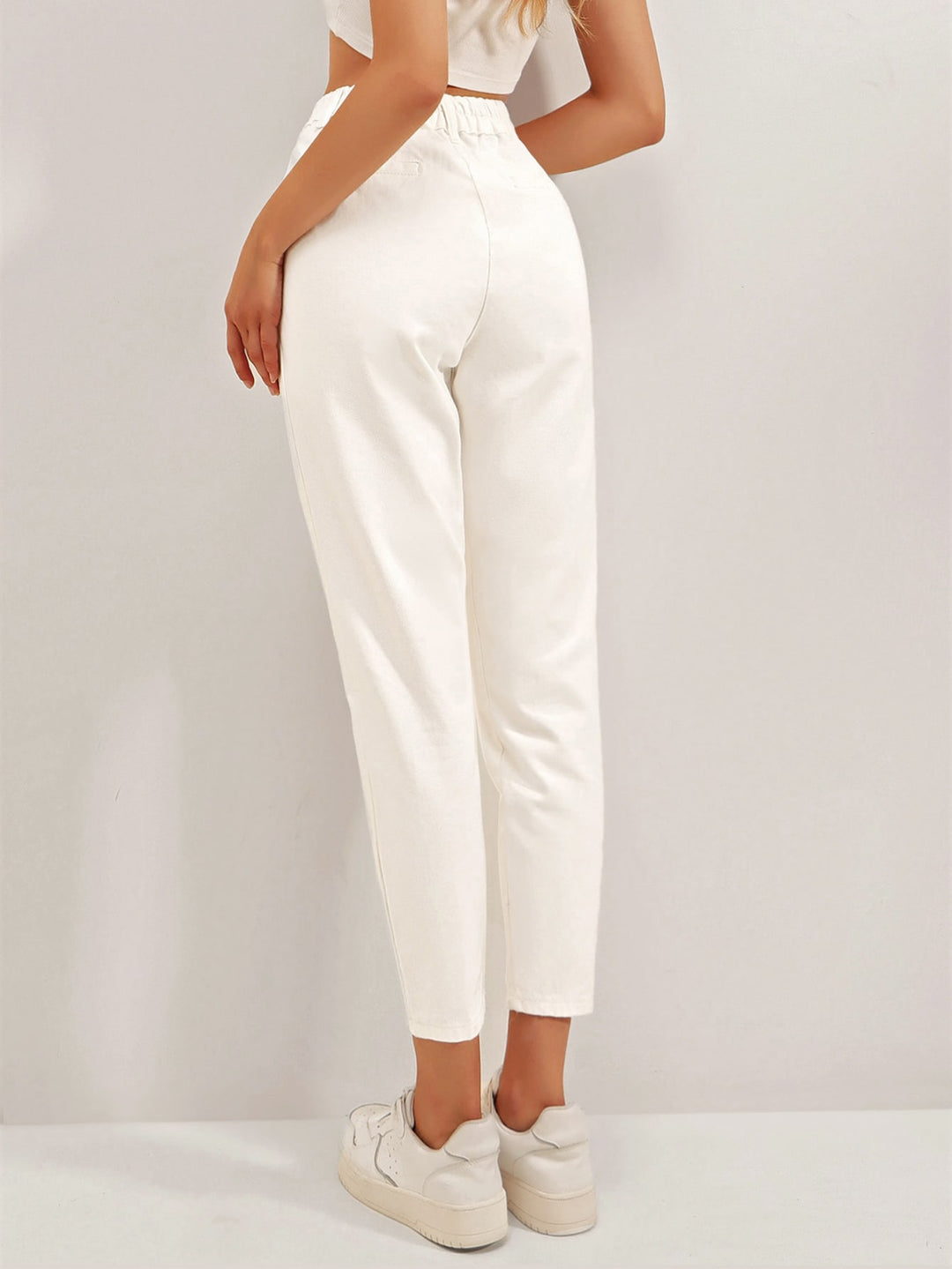 Pantaloni SHEIN, alb