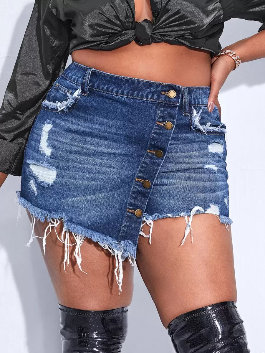 Fustă pantalon SHEIN, albastru