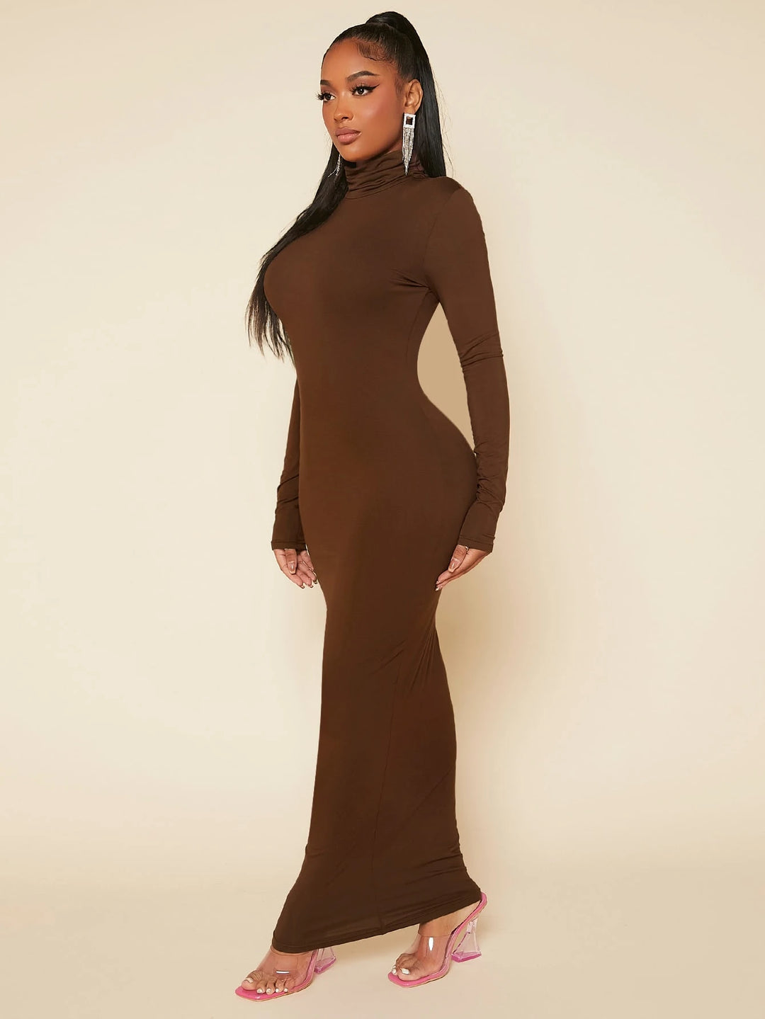 SHEIN Maxi Dress, Brown