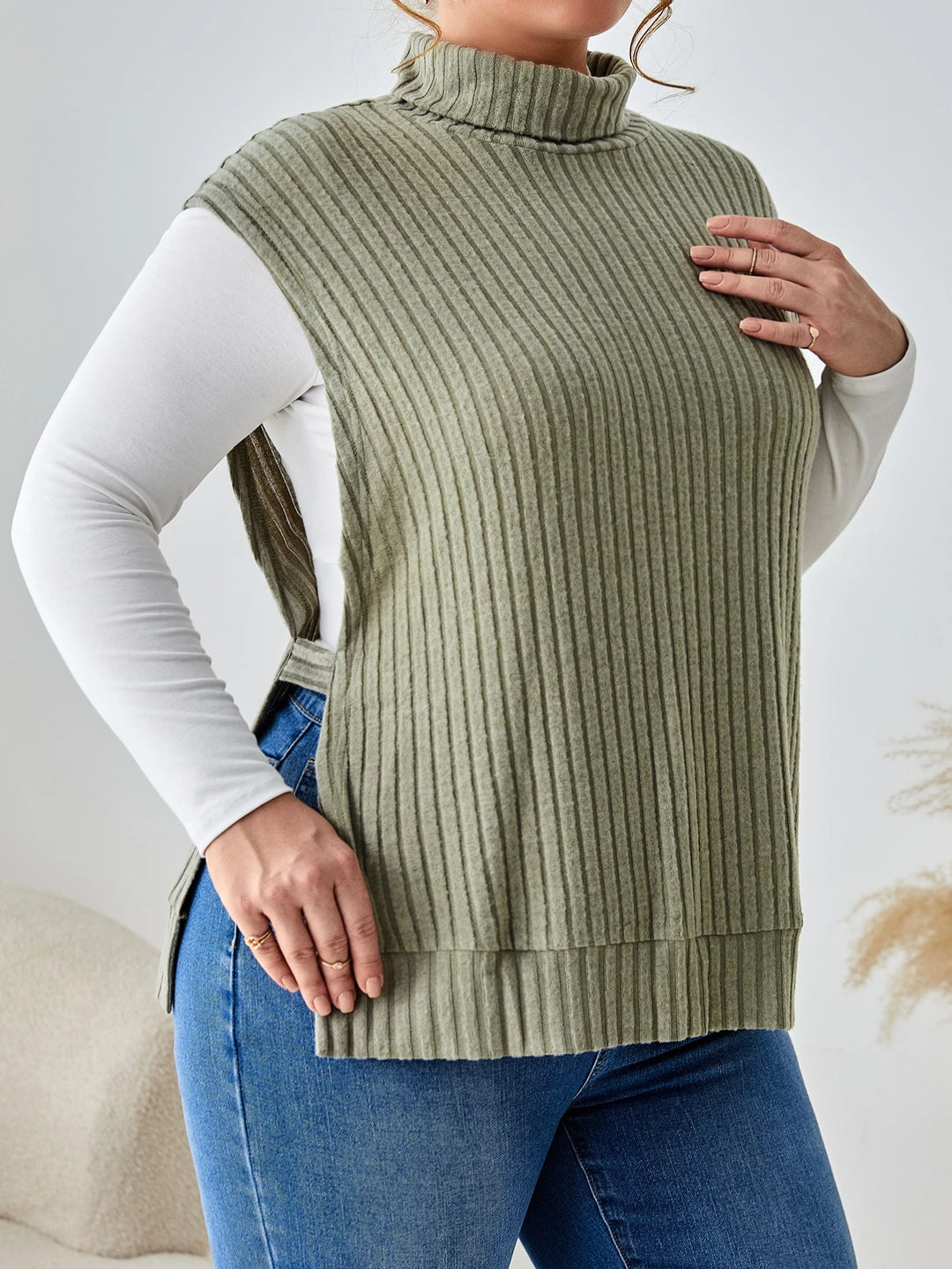 Top SHEIN, kaki
