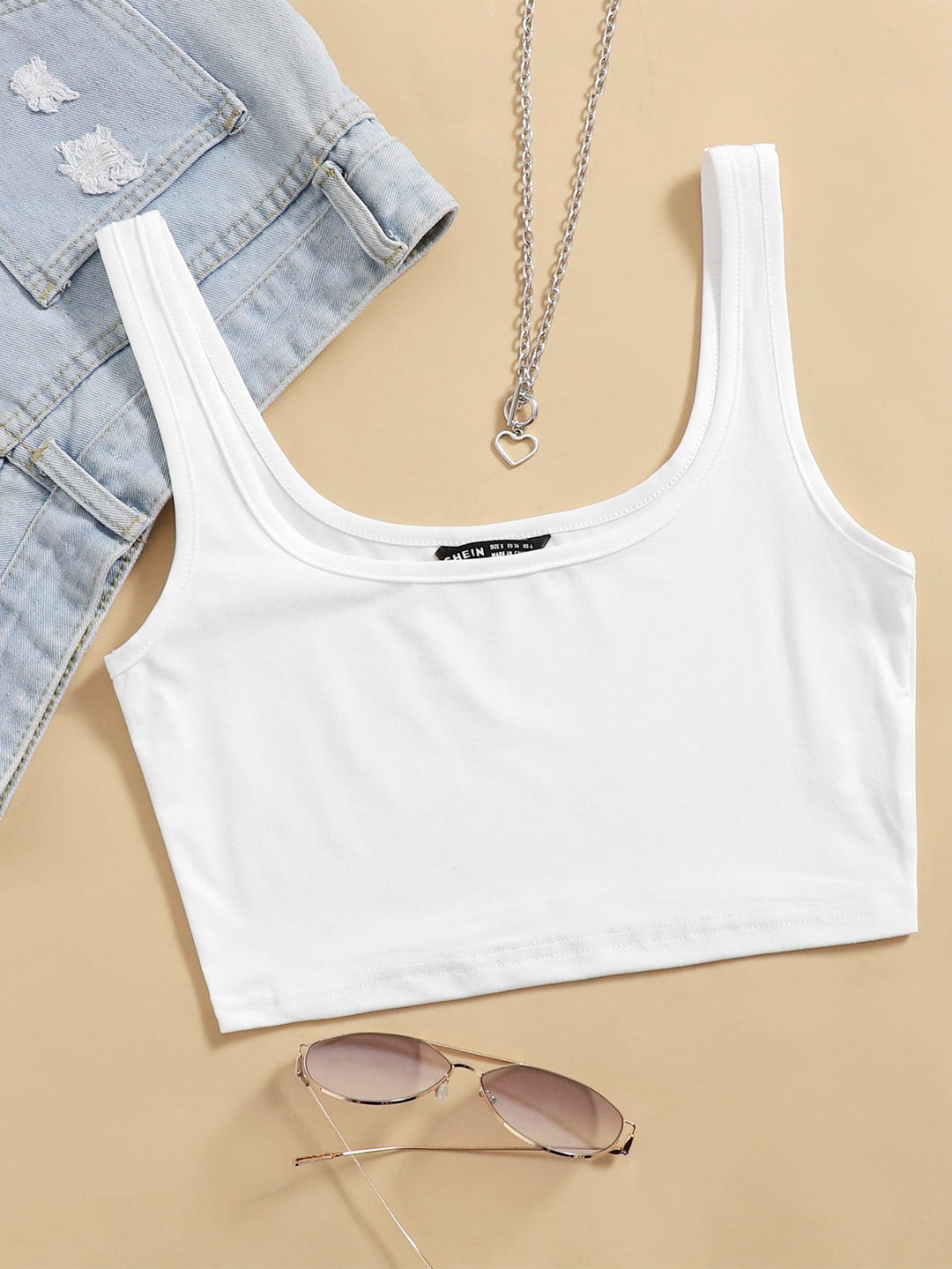 Top SHEIN, alb