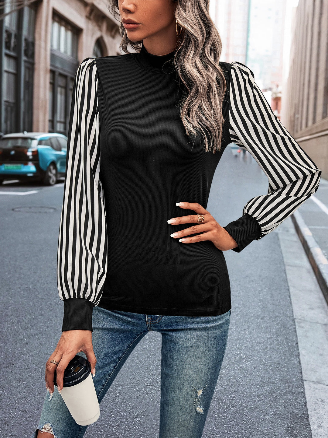 Top SHEIN, negru