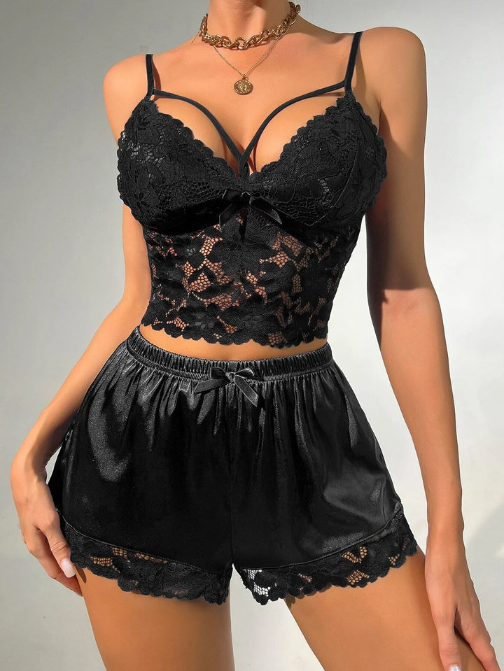 Compleu pijamale SHEIN, negru