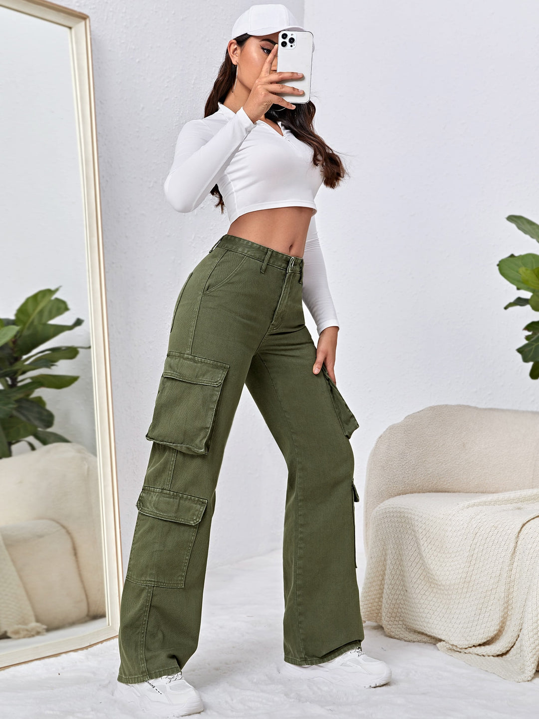 Jeans SHEIN, kaki