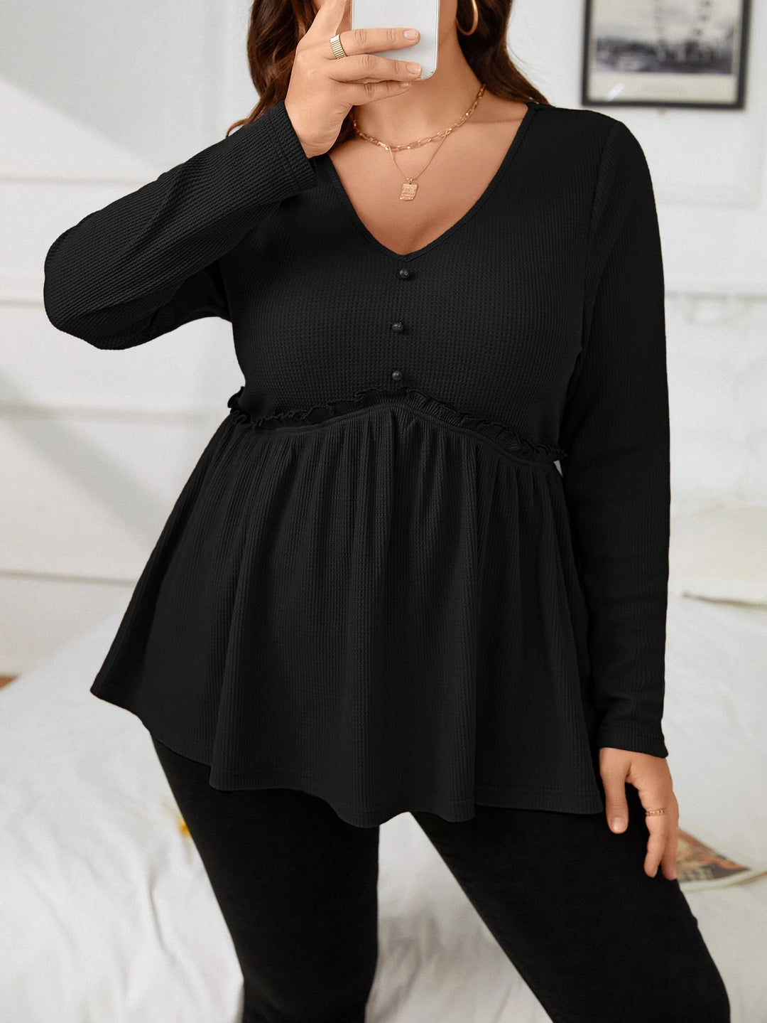 SHEIN Blúz, fekete