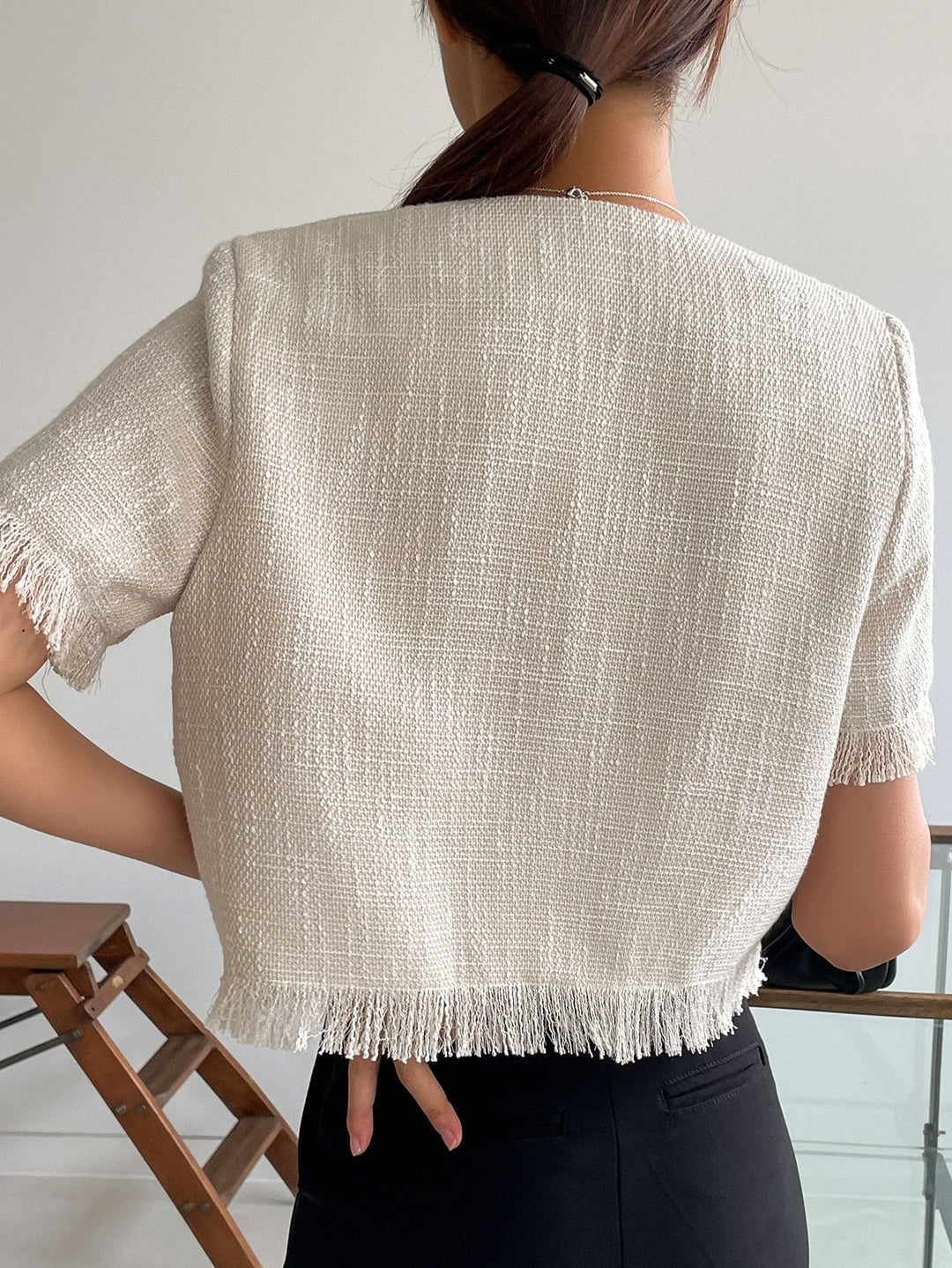 Camasa crop SHEIN, bej