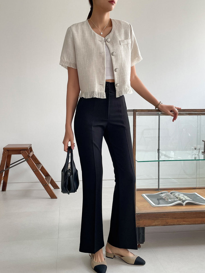 Camasa crop SHEIN, bej