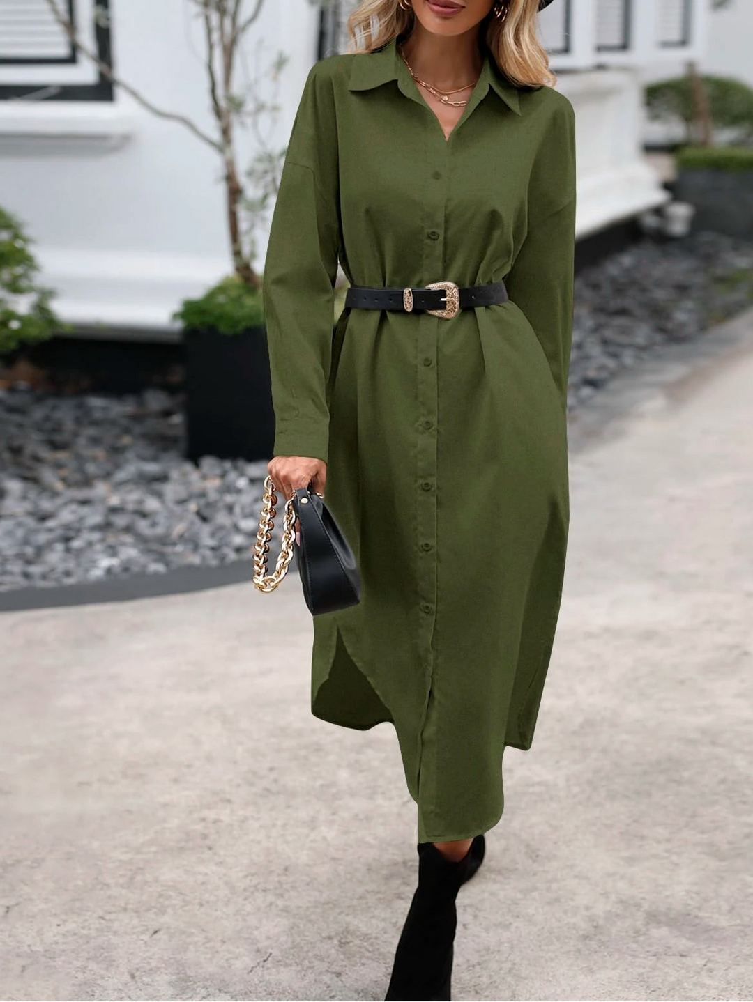 Rochie maxi SHEIN, verde