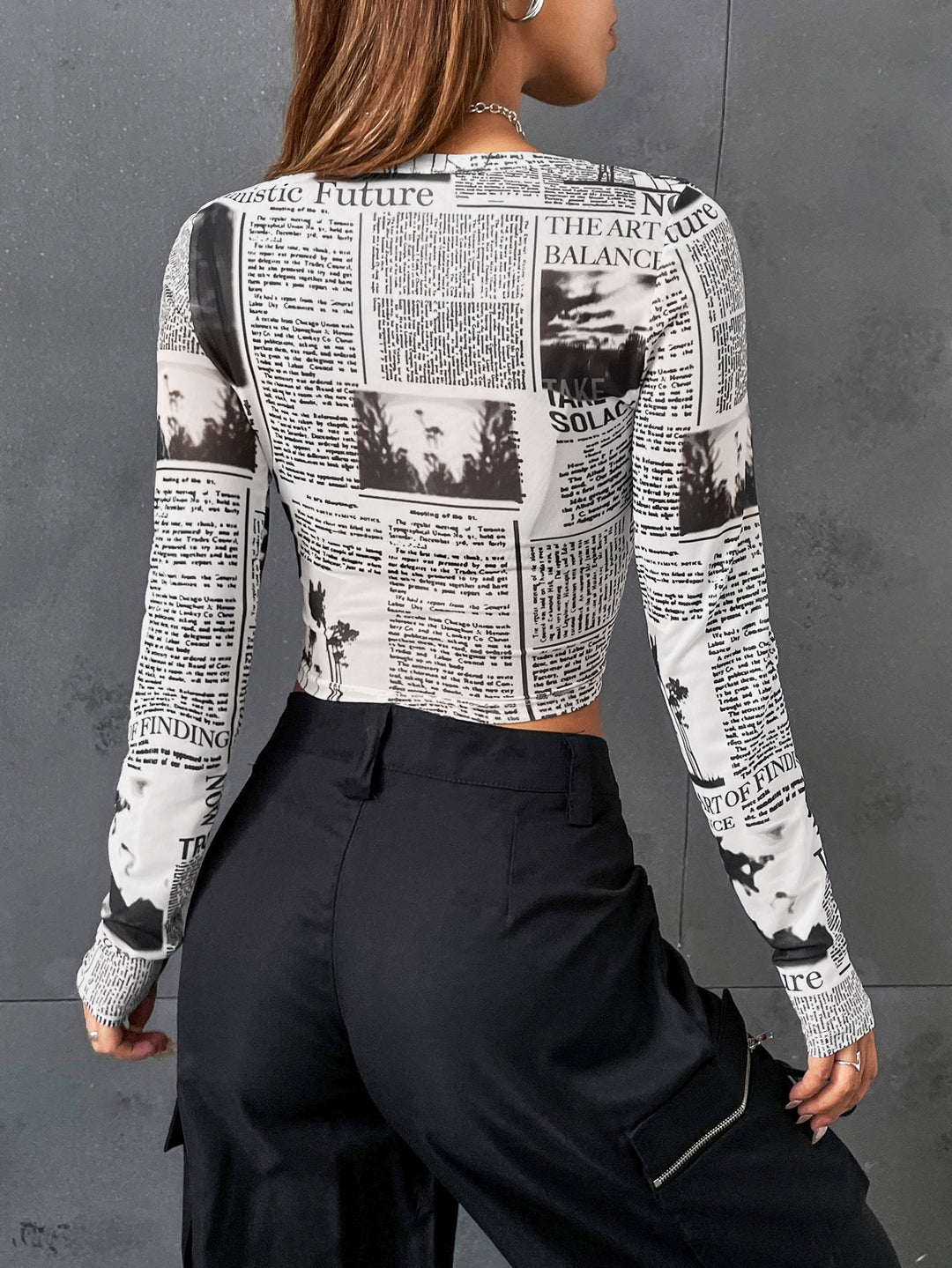 Top SHEIN, negru