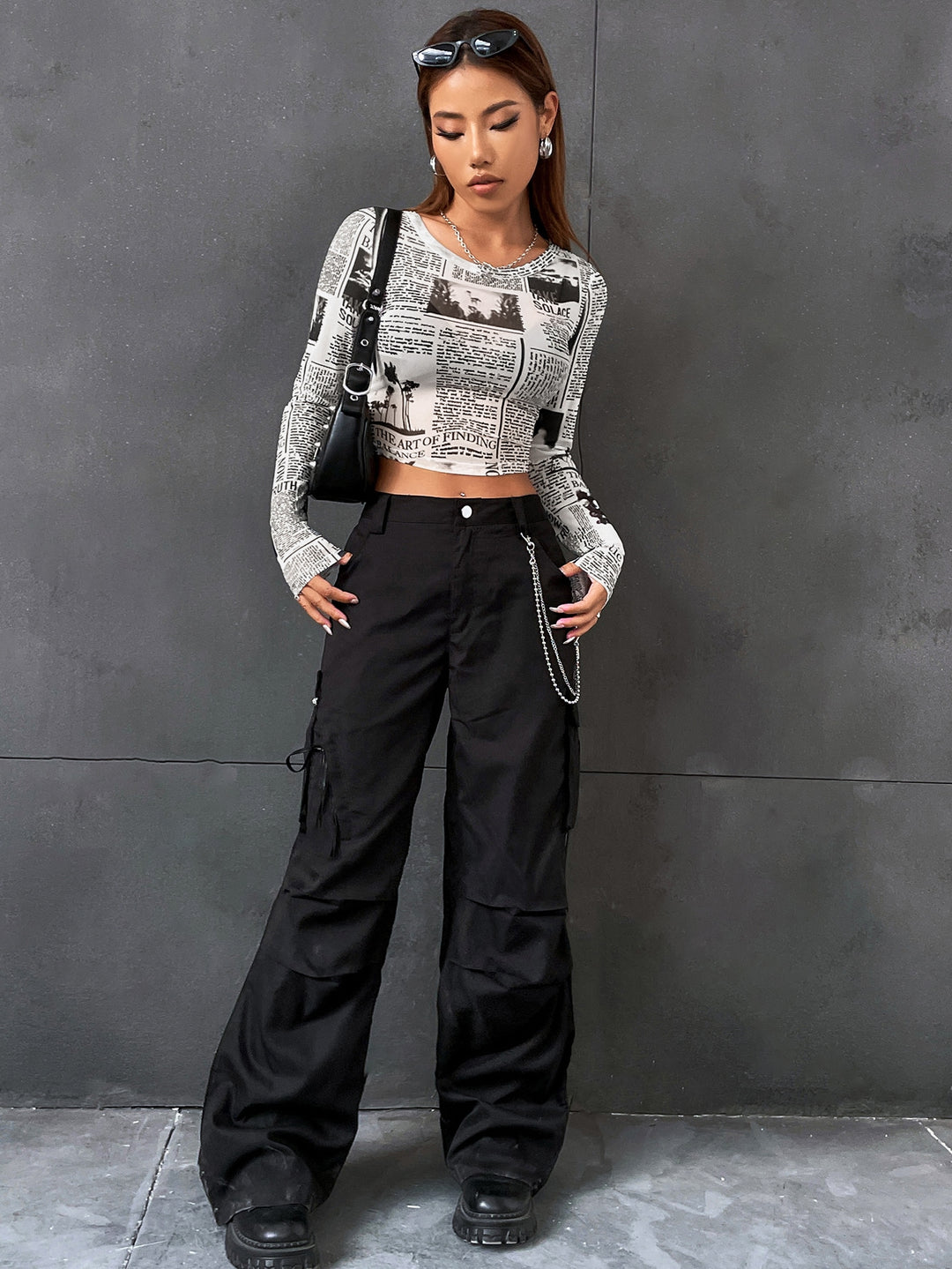 Top SHEIN, negru