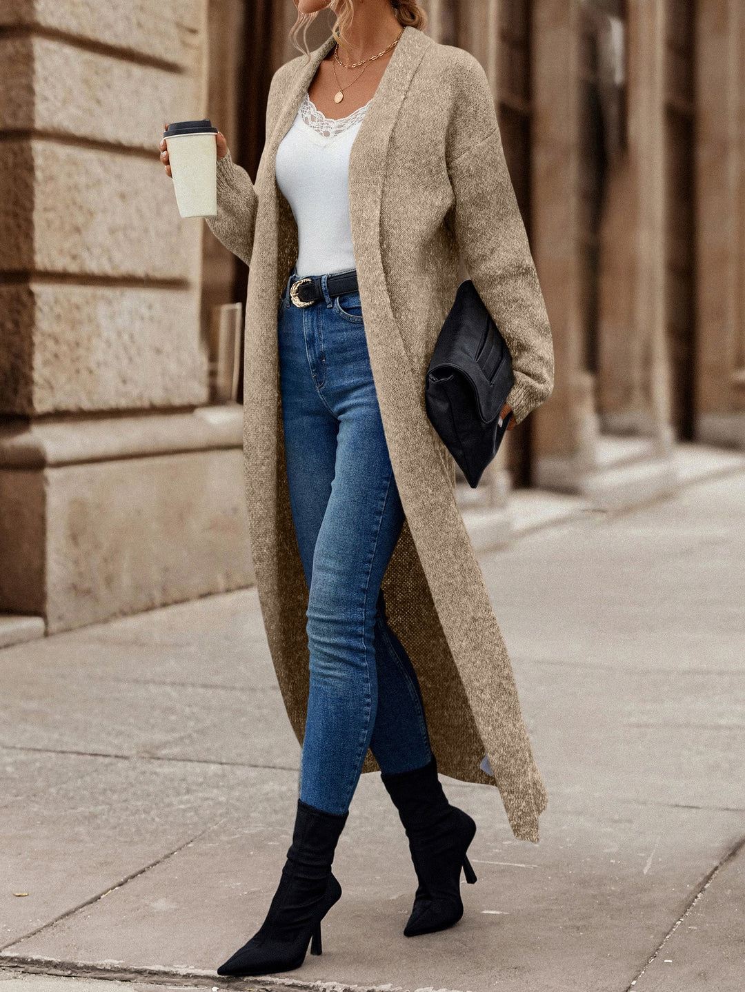 Cardigan SHEIN, kaki