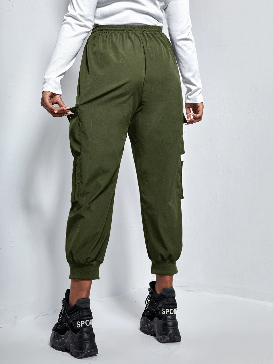 Pantaloni SHEIN, verde